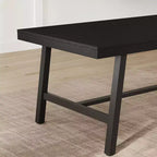 Table à manger industrielle pour 4 à 6 personnes, grande table de cuisine en bois de 160 cm avec cadre métallique robuste, longue table à manger rectangulaire 4 places pour le dîner