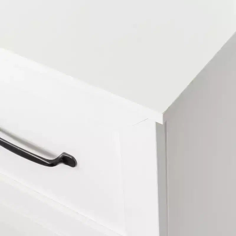 Bureau d'ordinateur moderne de 150 cm pour la maison et le bureau, avec bibliothèque et étagère ouverte à tiroirs, finition style ancien, blanc