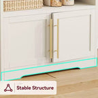 Meuble de cuisine avec support pour four à micro-ondes, étagère de rangement haute et polyvalente avec plateau épais pour salle à manger