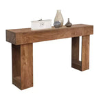 COZONY 63 Farmhouse Console Table for Entryway, Wooden Sofa Table for Living Room, Rustic Natural Finish