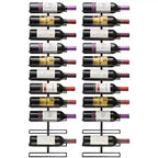 Sorbus 2 Pack Black Metal Wine Rack Bottle Holder - for Home Bar, Kitchen (Holds 24)
