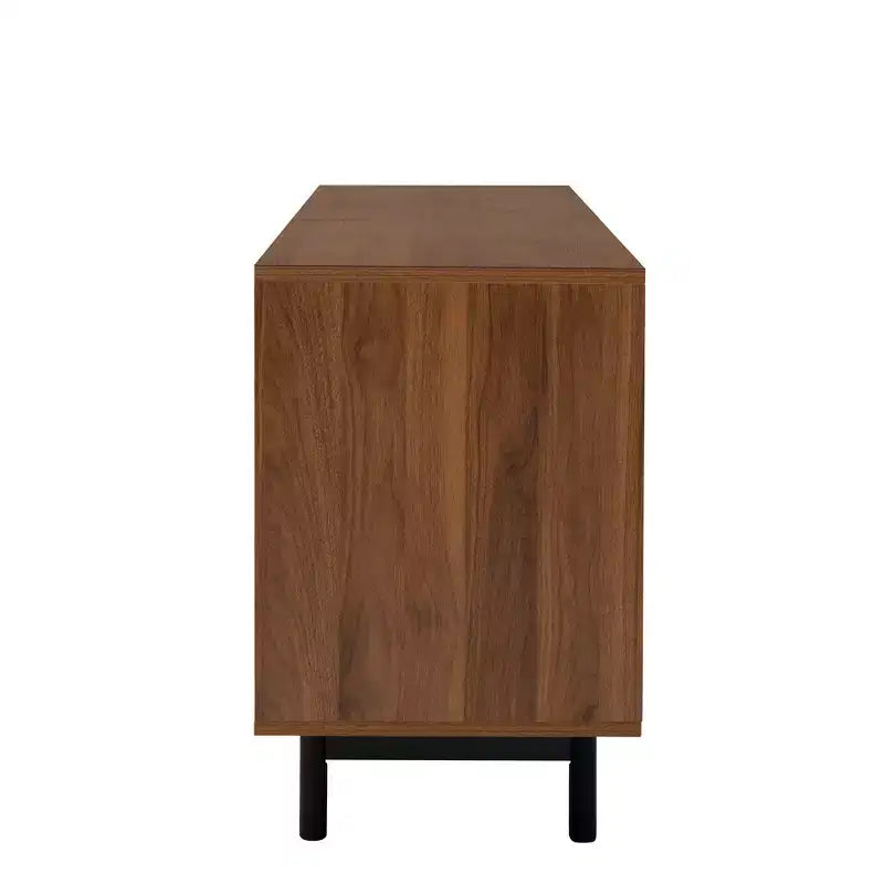 Meuble TV moderne de 78 pouces avec rangement fermé et charnières à fermeture douce