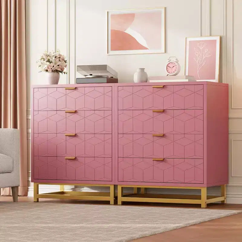 Commode moderne à 4 tiroirs avec pieds en métal, grand meuble de rangement pour chambre et salon, élégante armoire de rangement en bois pour vêtements