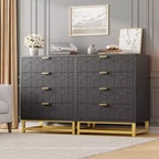 Commode moderne à 4 tiroirs avec pieds en métal, grand meuble de rangement pour chambre et salon, élégante armoire de rangement en bois pour vêtements