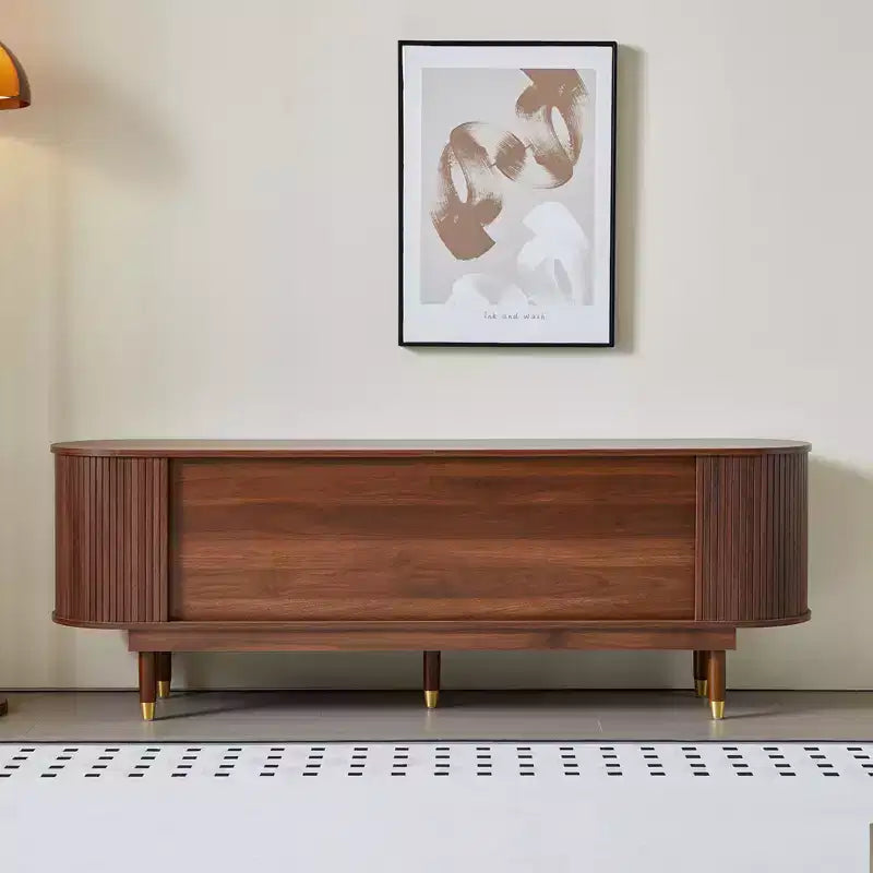 Canapé de rangement en tissu ligné, cadre en bois massif et métal, décor de clous argentés pour salon gris