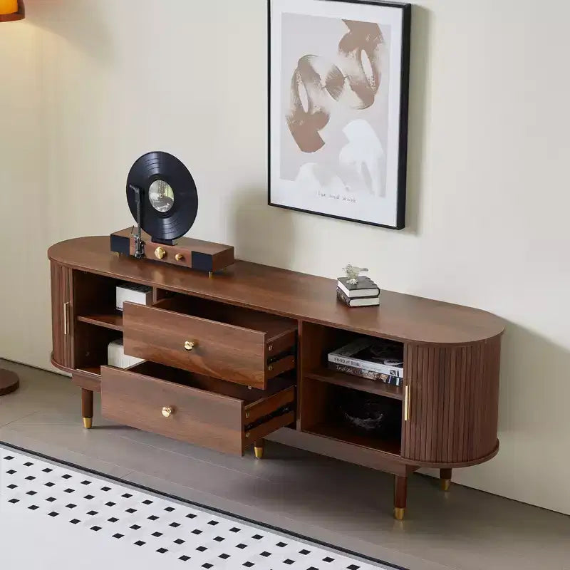 Canapé de rangement en tissu ligné, cadre en bois massif et métal, décor de clous argentés pour salon gris