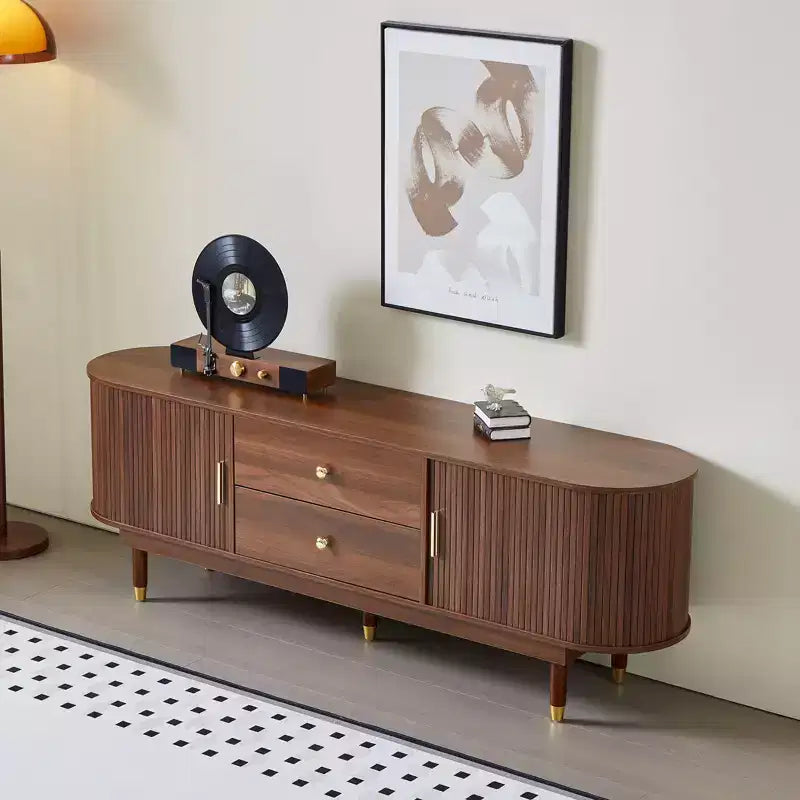 Canapé de rangement en tissu ligné, cadre en bois massif et métal, décor de clous argentés pour salon gris
