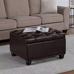 Table basse Empire Ottoman avec rangement dissimulé Espresso