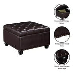 Table basse Empire Ottoman avec rangement dissimulé Espresso