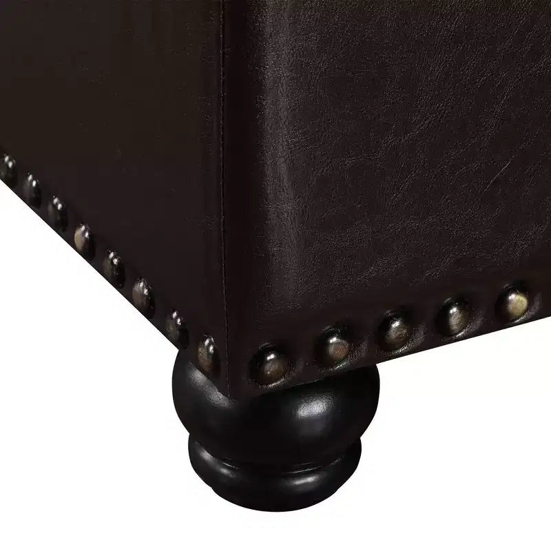 Table basse Empire Ottoman avec rangement dissimulé Espresso