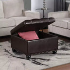 Table basse Empire Ottoman avec rangement dissimulé Espresso