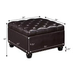 Table basse Empire Ottoman avec rangement dissimulé Espresso