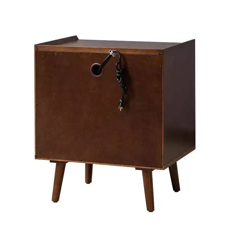 Table de chevet Janet à 3 tiroirs avec station de charge (paquet de 2)