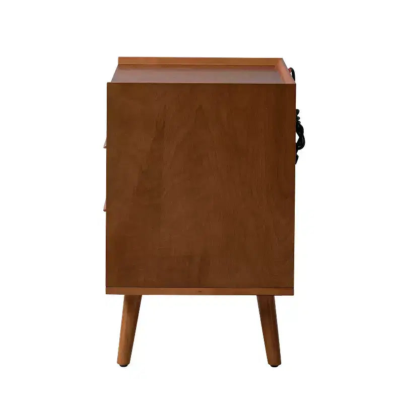 Table de chevet Janet à 3 tiroirs avec station de charge (paquet de 2)