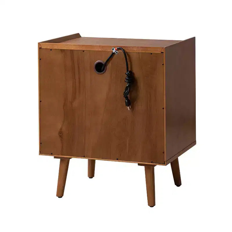 Table de chevet Janet à 3 tiroirs avec station de charge (paquet de 2)
