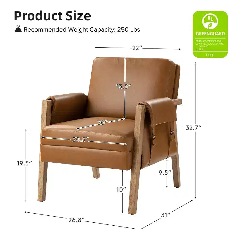 Fauteuil Kelly du milieu du siècle à finition vieillie (lot de 2)