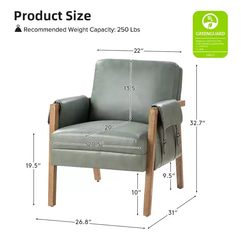 Fauteuil Kelly du milieu du siècle à finition vieillie (lot de 2)
