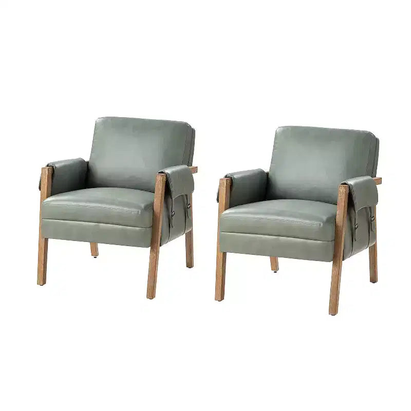 Fauteuil Kelly du milieu du siècle à finition vieillie (lot de 2)