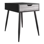 RealRooms Grafton End Table, Black Oak