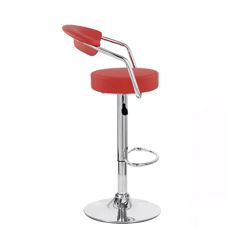 Tabouret de bar contemporain réglable en similicuir Zool