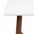 Table basse en bois Olivant, 44x22x20, Blanc et Noyer