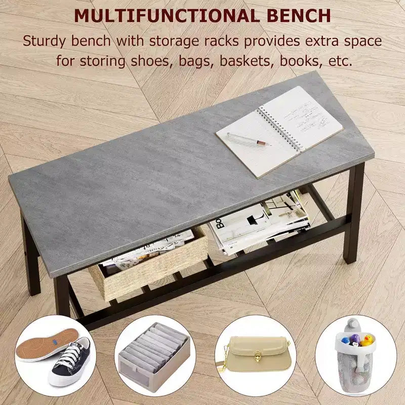 Ensemble table à manger pour 4, table de cuisine avec 2 chaises et un banc, ensemble de salle à manger 4 personnes pour appartement, cuisine, petit espace, gris