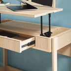 Bureau à plateau relevable cannelé