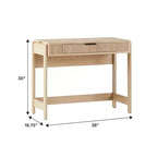 Bureau à plateau relevable cannelé