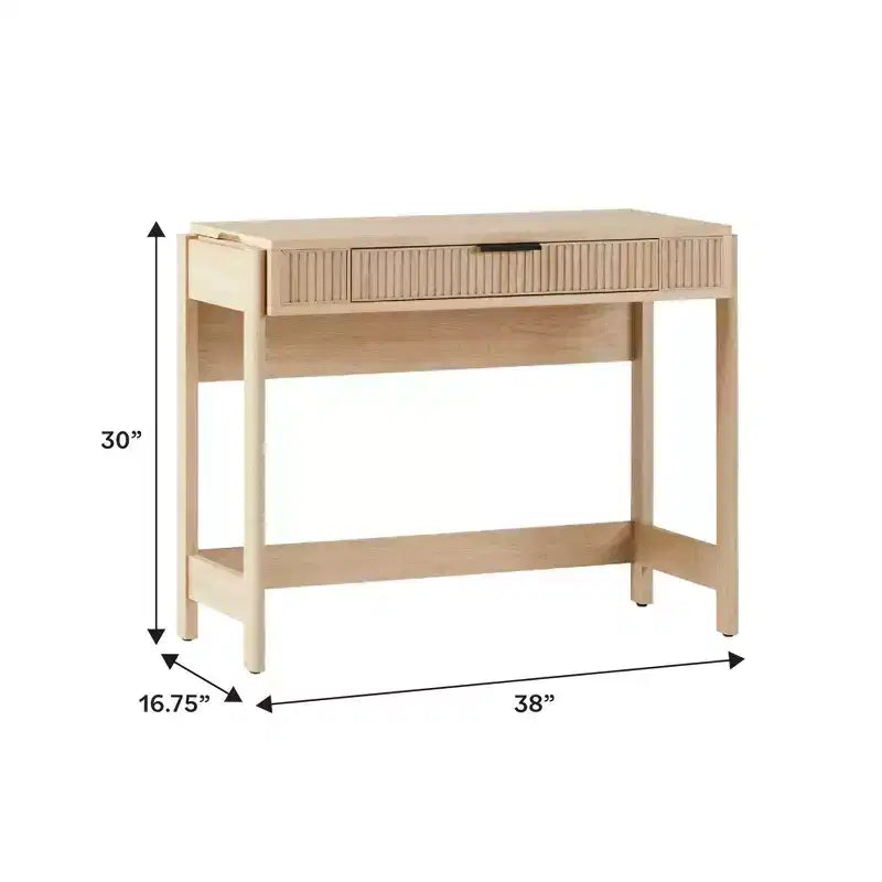 Bureau à plateau relevable cannelé